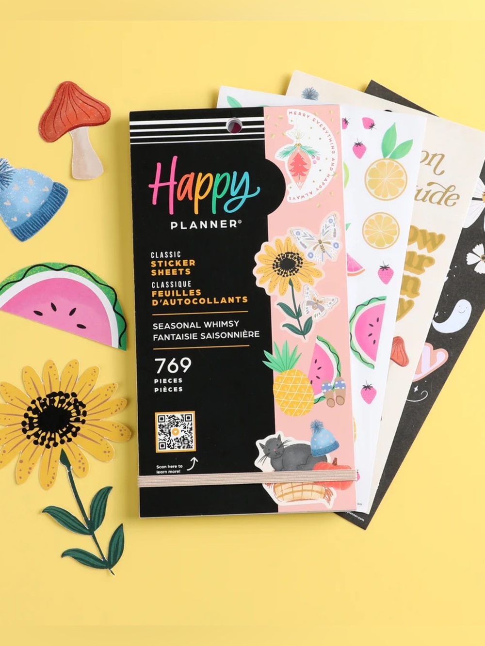 NWT Happy Planner Sticker Book Seasonal Whimsy Flowers Holidays Stationary
